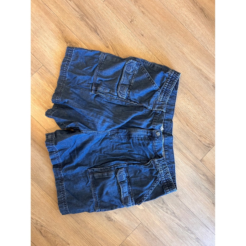 Outdoor Life Mens Blue Denim Cargo Shorts Size 44 Elastic Waist 100% Cotton